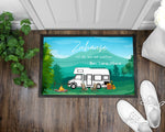 Lade das Bild in den Galerie-Viewer, Fußmatte| Camping| verschiedene Camper Modelle| personalisierbar mit Vornamen| rutschfest &amp; waschbar | Indoor - GlamourDesign
