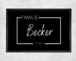 Lade das Bild in den Galerie-Viewer, Fußmatte | personalisierbar mit Familiennamen &amp; Jahr des Einzugs | Indoor - GlamourDesign
