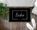 Lade das Bild in den Galerie-Viewer, Fußmatte | personalisierbar mit Familiennamen &amp; Jahr des Einzugs | Indoor - GlamourDesign
