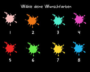 Fußmatte | bunt mit Farbklecksen| personalisierbar mit bis zu 7 Vornamen| Willkommen | Indoor - GlamourDesign