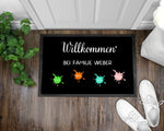 Lade das Bild in den Galerie-Viewer, Fußmatte | bunt mit Farbklecksen| personalisierbar mit bis zu 7 Vornamen | Indoor - GlamourDesign
