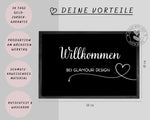Lade das Bild in den Galerie-Viewer, Pinguin Fußmatte | personalisierbar mit Familiennamen und verschiedenen Pinguine | rutschfest&amp;waschbar | Indoor - GlamourDesign
