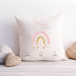 Lade das Bild in den Galerie-Viewer, Personalisierbarer Kissenbezug| Kissen| Regenbogen mit Namen| Namenskissen - GlamourDesign
