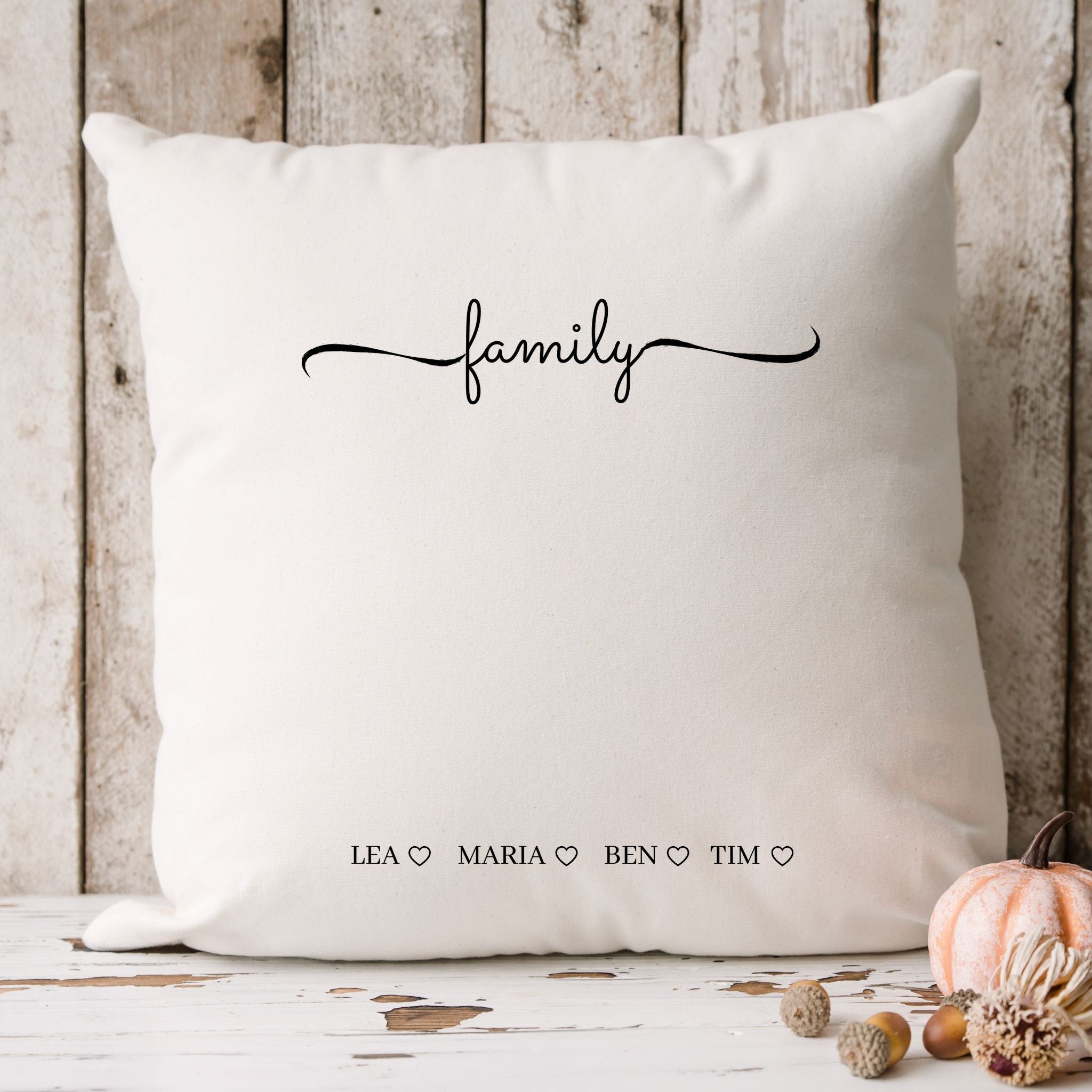Namenskissen| Personalisierbarer Kissenbezug| Kissen| Familie - GlamourDesign