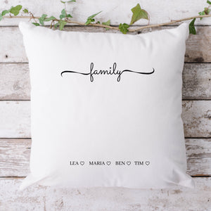 Namenskissen| Personalisierbarer Kissenbezug| Kissen| Familie - GlamourDesign