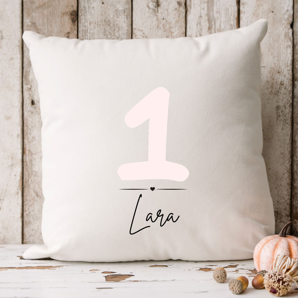 Personalisierbarer Kissenbezug| Kissen| Geschenk zum 1.Geburtstag| Namenskissen - GlamourDesign