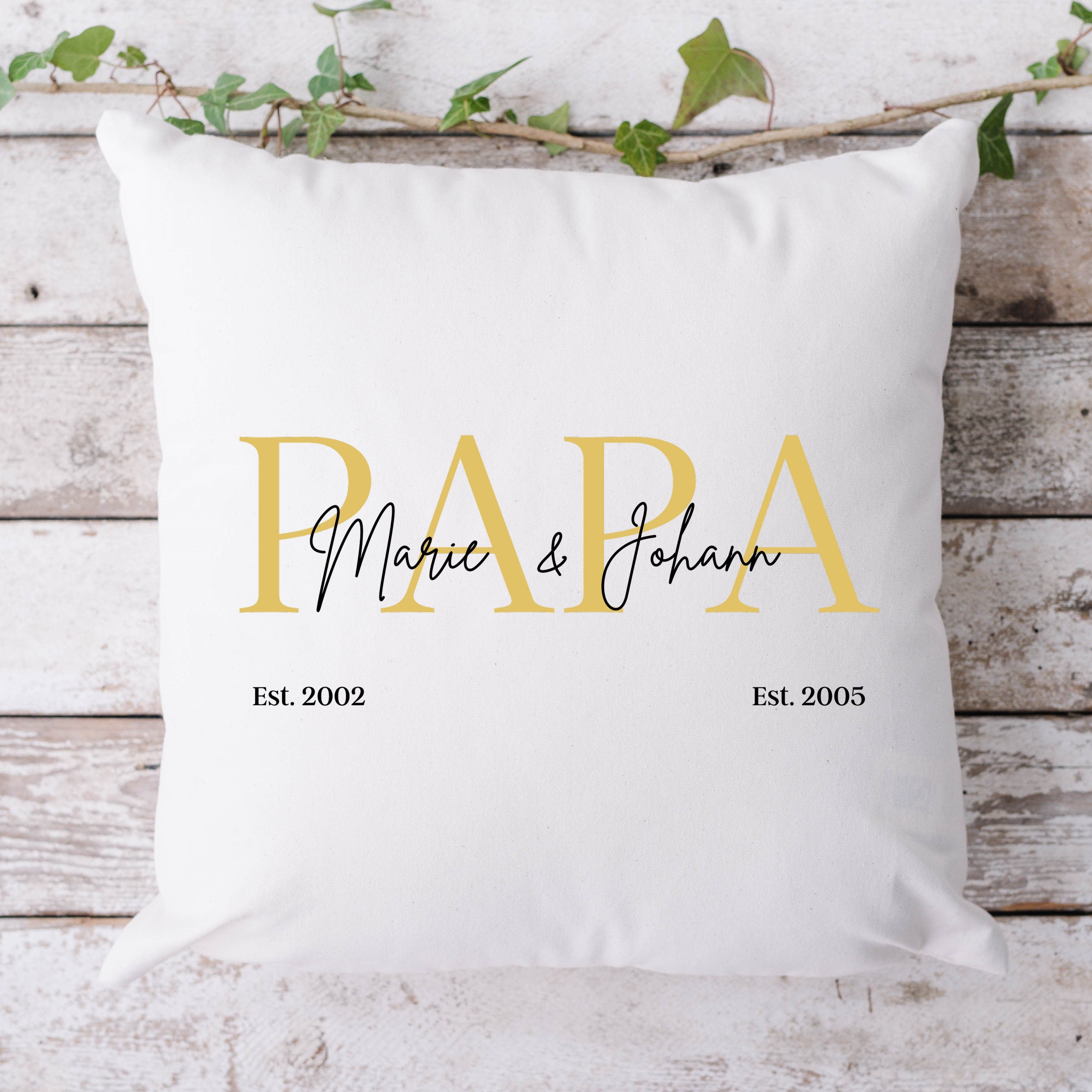 Kissen Geschenk Papa| Vatertag| Personalisierbarer Kissenbezug| Kissen mit Füllung - GlamourDesign