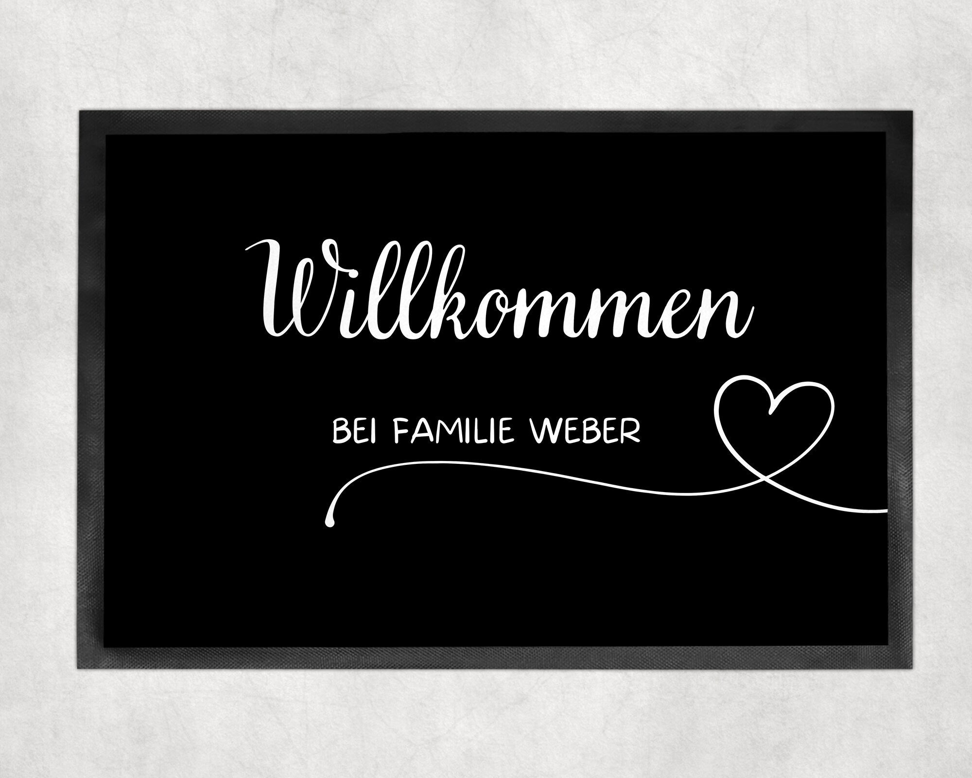 Fußmatte | personalisierbar mit dem Familiennamen | Indoor - GlamourDesign