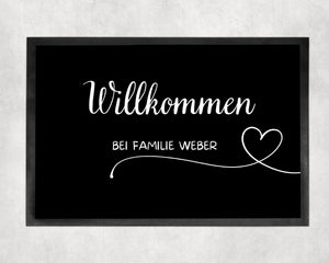 Fußmatte | personalisierbar mit dem Familiennamen | Indoor - GlamourDesign
