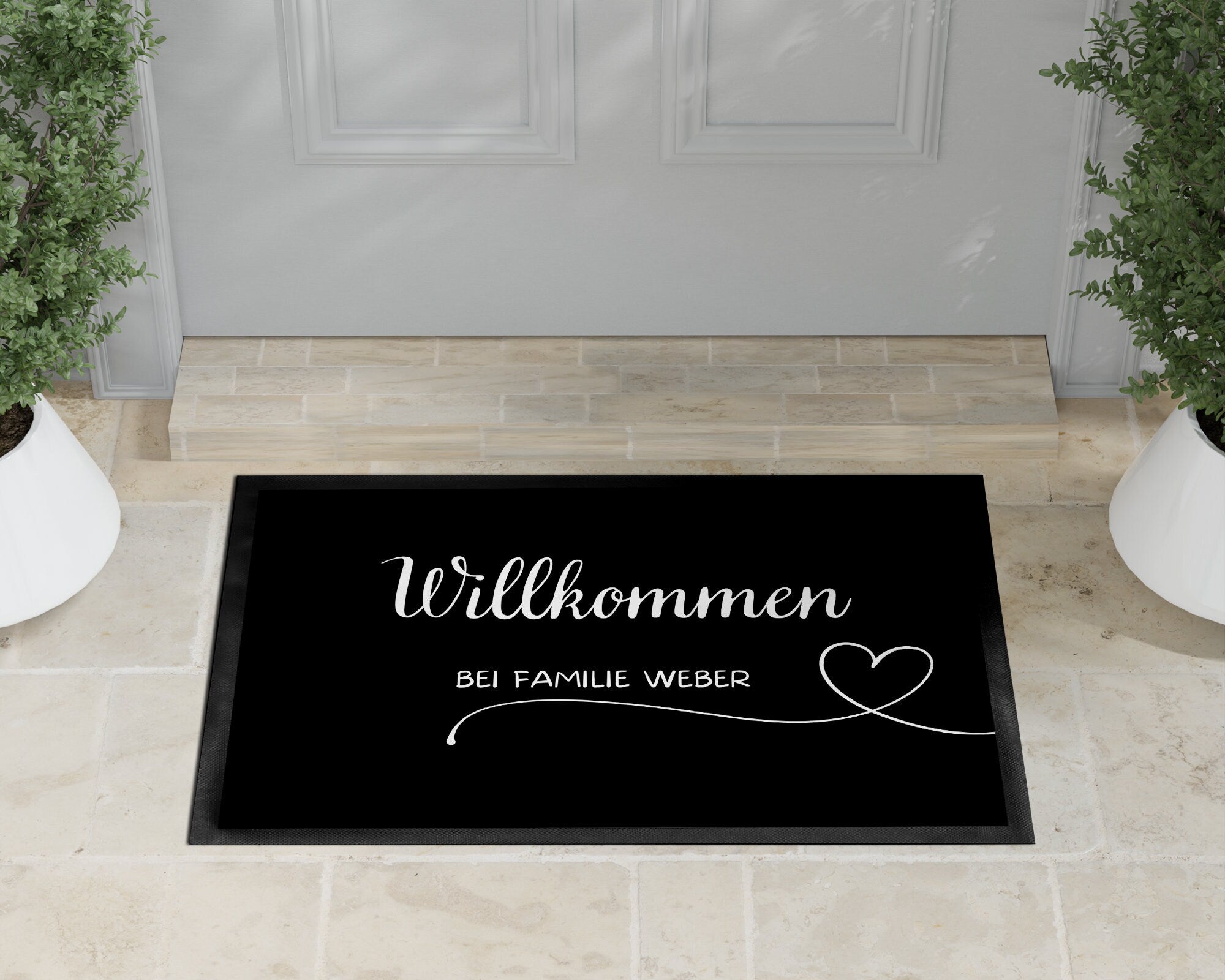 Fußmatte | personalisierbar mit dem Familiennamen | Indoor - GlamourDesign