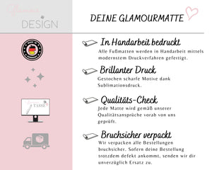Pinguin Fußmatte | personalisierbar mit Familiennamen und verschiedenen Pinguine | rutschfest&waschbar | Indoor - GlamourDesign
