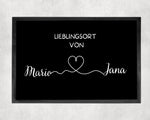 Lade das Bild in den Galerie-Viewer, Fußmatte | personalisierbar mit Namen| Paare Matte| Geschenk zum Einzug| Lieblingsort | Indoor - GlamourDesign
