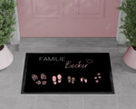 Lade das Bild in den Galerie-Viewer, Fußmatte | personalisierbar mit Familiennamen| Fußabdrücke | Indoor - GlamourDesign
