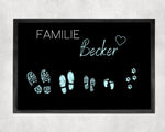 Lade das Bild in den Galerie-Viewer, Fußmatte | personalisierbar mit Familiennamen| Fußabdrücke | Indoor - GlamourDesign
