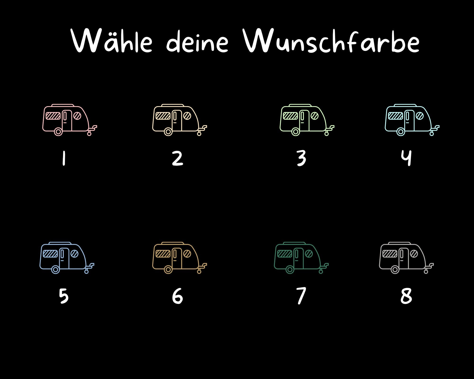 Fußmatte | Hier campen| personalisierbar mit Vornamen| verschiedene Farben| bis zu 7 Vornamen | Indoor - GlamourDesign
