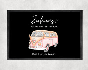Fußmatte | verschiedene Campermodelle| personalisierbar mit Vornamen| rutschfest & waschbar | Indoor - GlamourDesign