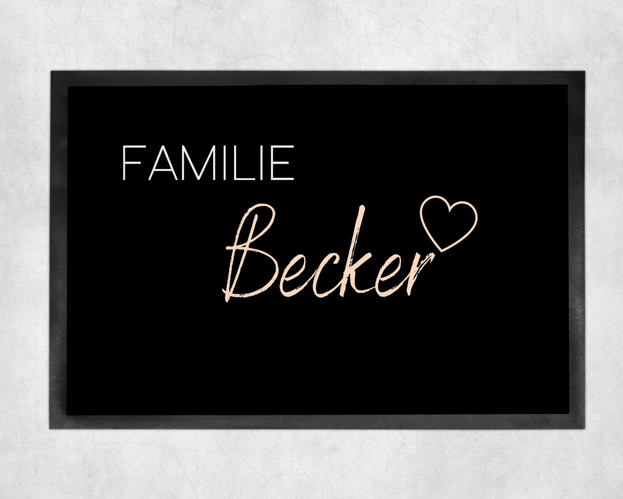 Fußmatte |verschiedene Farben| personalisierbar mit Familiennamen| rutschfest & waschbar | Indoor - GlamourDesign