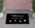 Lade das Bild in den Galerie-Viewer, Fußmatte | bunt mit Farbklecksen| personalisierbar mit bis zu 7 Vornamen | Indoor - GlamourDesign
