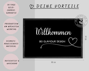 Fußmatte| Camping| verschiedene Camper Modelle| personalisierbar mit Vornamen| rutschfest & waschbar | Indoor - GlamourDesign