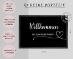 Lade das Bild in den Galerie-Viewer, Fußmatte | personalisierbar mit Familien-&amp;Vornamen| Herzen| bis zu 7 Vornamen | Indoor - GlamourDesign
