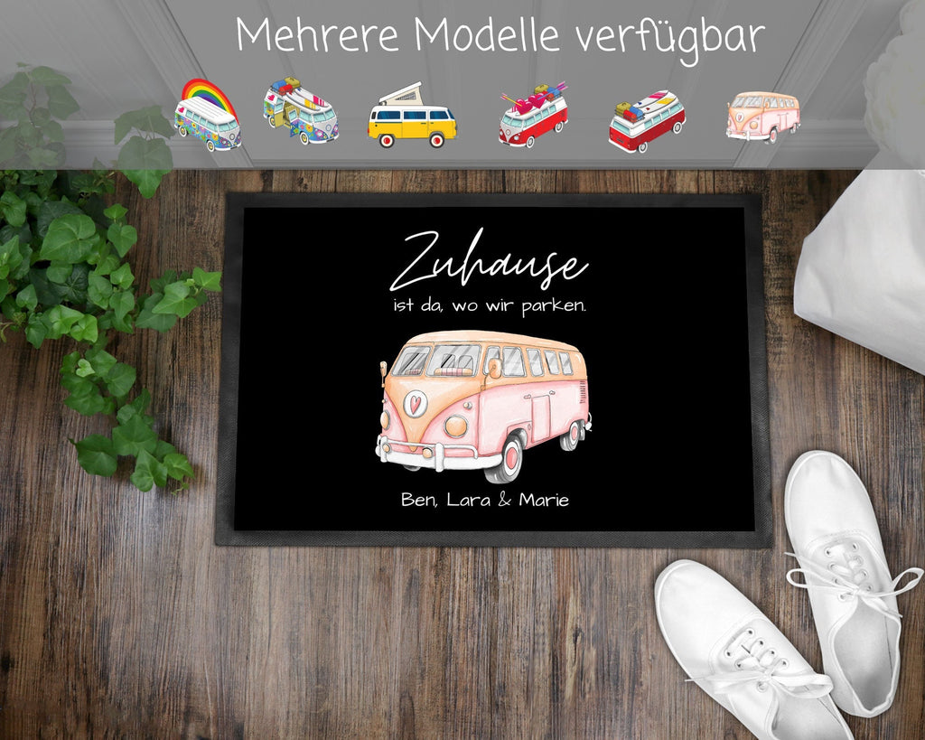 Fußmatte | verschiedene Campermodelle| personalisierbar mit Vornamen| rutschfest & waschbar | Indoor - GlamourDesign