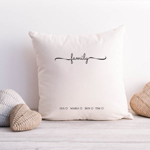 Namenskissen| Personalisierbarer Kissenbezug| Kissen| Familie - GlamourDesign