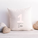 Lade das Bild in den Galerie-Viewer, Personalisierbarer Kissenbezug| Kissen| Geschenk zum 1.Geburtstag| Namenskissen - GlamourDesign
