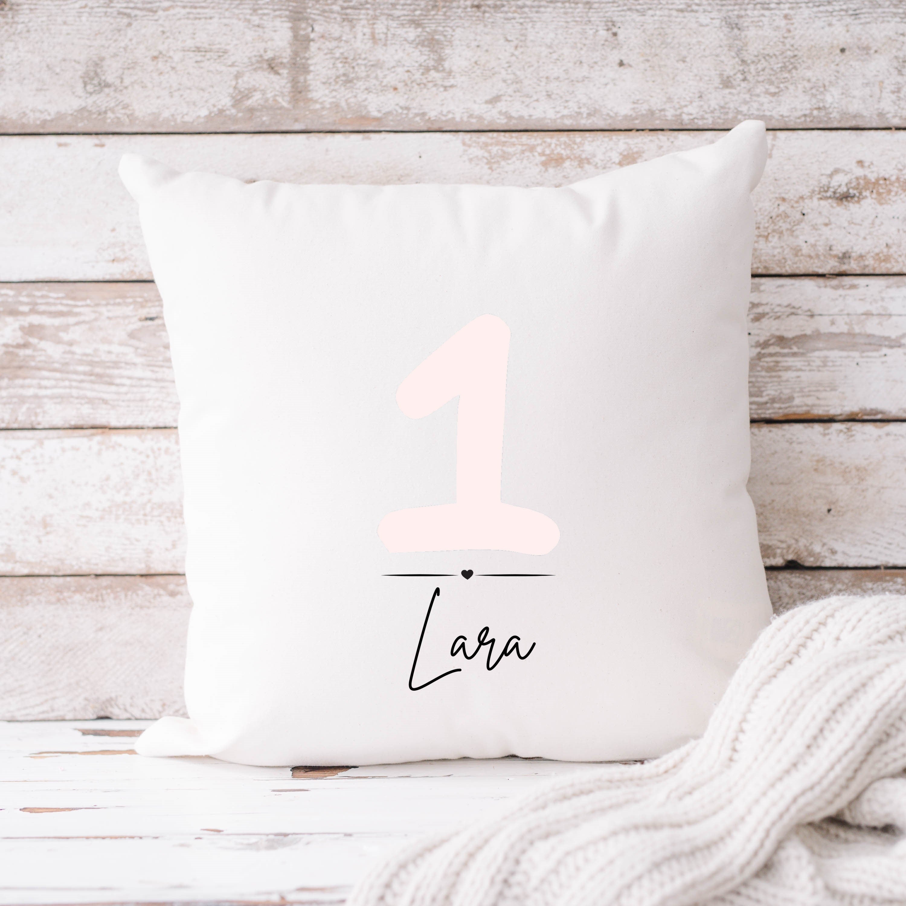 Personalisierbarer Kissenbezug| Kissen| Geschenk zum 1.Geburtstag| Namenskissen - GlamourDesign