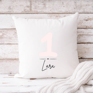 Personalisierbarer Kissenbezug| Kissen| Geschenk zum 1.Geburtstag| Namenskissen - GlamourDesign