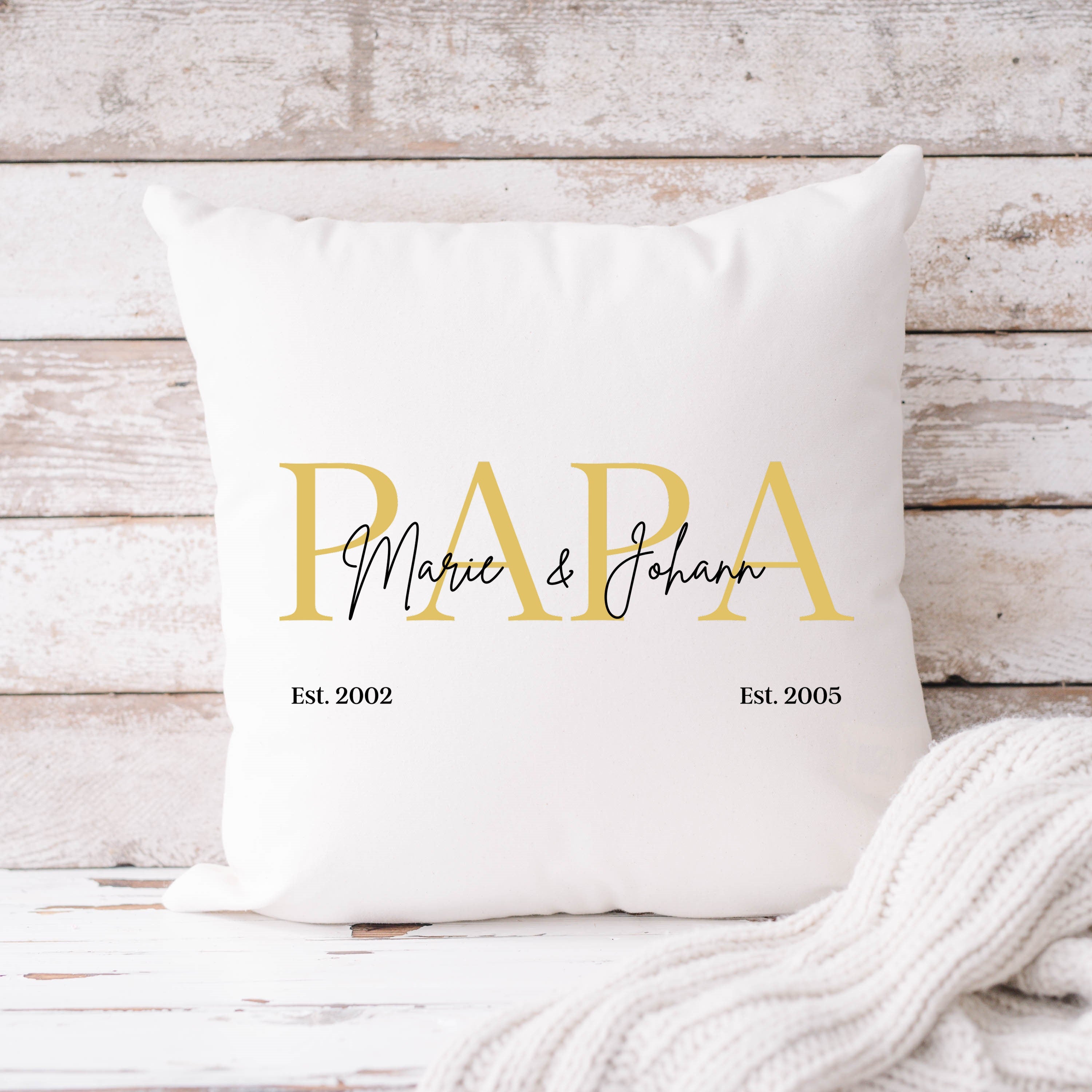 Kissen Geschenk Papa| Vatertag| Personalisierbarer Kissenbezug| Kissen mit Füllung - GlamourDesign
