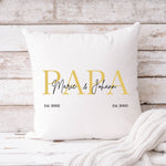 Lade das Bild in den Galerie-Viewer, Kissen Geschenk Papa| Vatertag| Personalisierbarer Kissenbezug| Kissen mit Füllung - GlamourDesign
