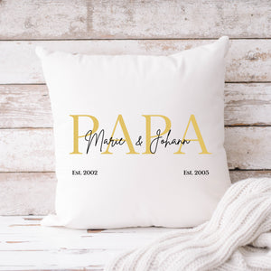Kissen Geschenk Papa| Vatertag| Personalisierbarer Kissenbezug| Kissen mit Füllung - GlamourDesign