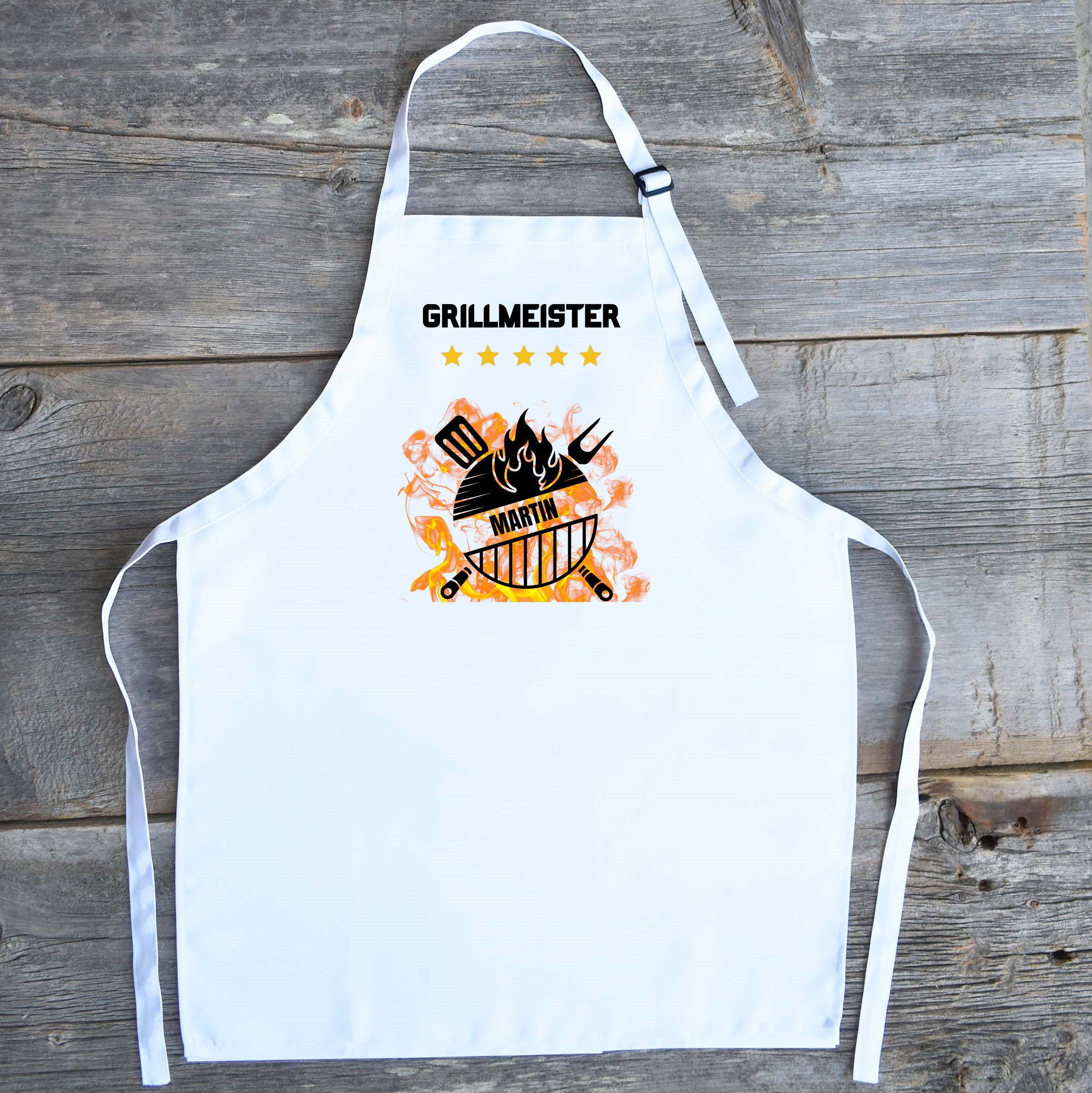 Kochschürze Mann| Grillschürze| Backschürze| Schürze| personalisiert mit Namen| Grillmeister - GlamourDesign
