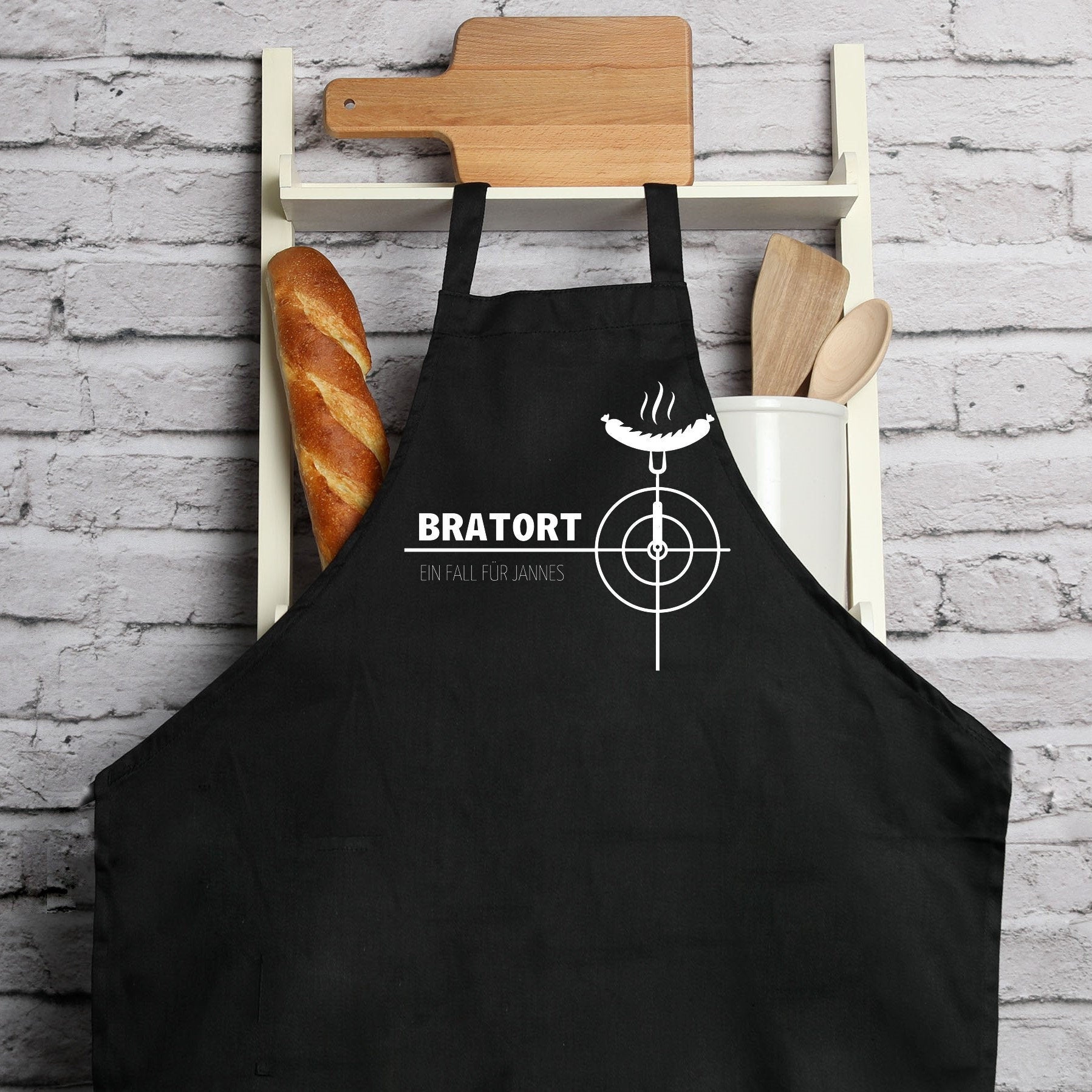 Kochschürze Mann| Grillschürze| Backschürze| Schürze| personalisiert mit Namen| Bratort - GlamourDesign