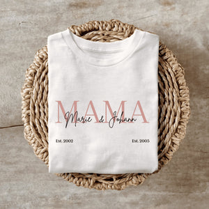 Mama T-Shirt| personalisiert mit Namen| Geschenk | Muttertag | Geburtstag| Geburt | Kinder - GlamourDesign