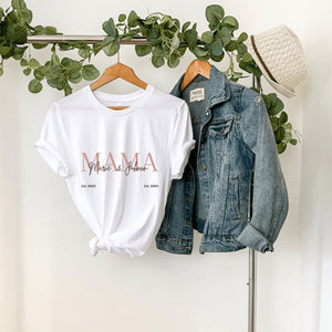 Mama T-Shirt| personalisiert mit Namen| Geschenk | Muttertag | Geburtstag| Geburt | Kinder - GlamourDesign