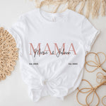 Lade das Bild in den Galerie-Viewer, Mama T-Shirt| personalisiert mit Namen| Geschenk | Muttertag | Geburtstag| Geburt | Kinder - GlamourDesign
