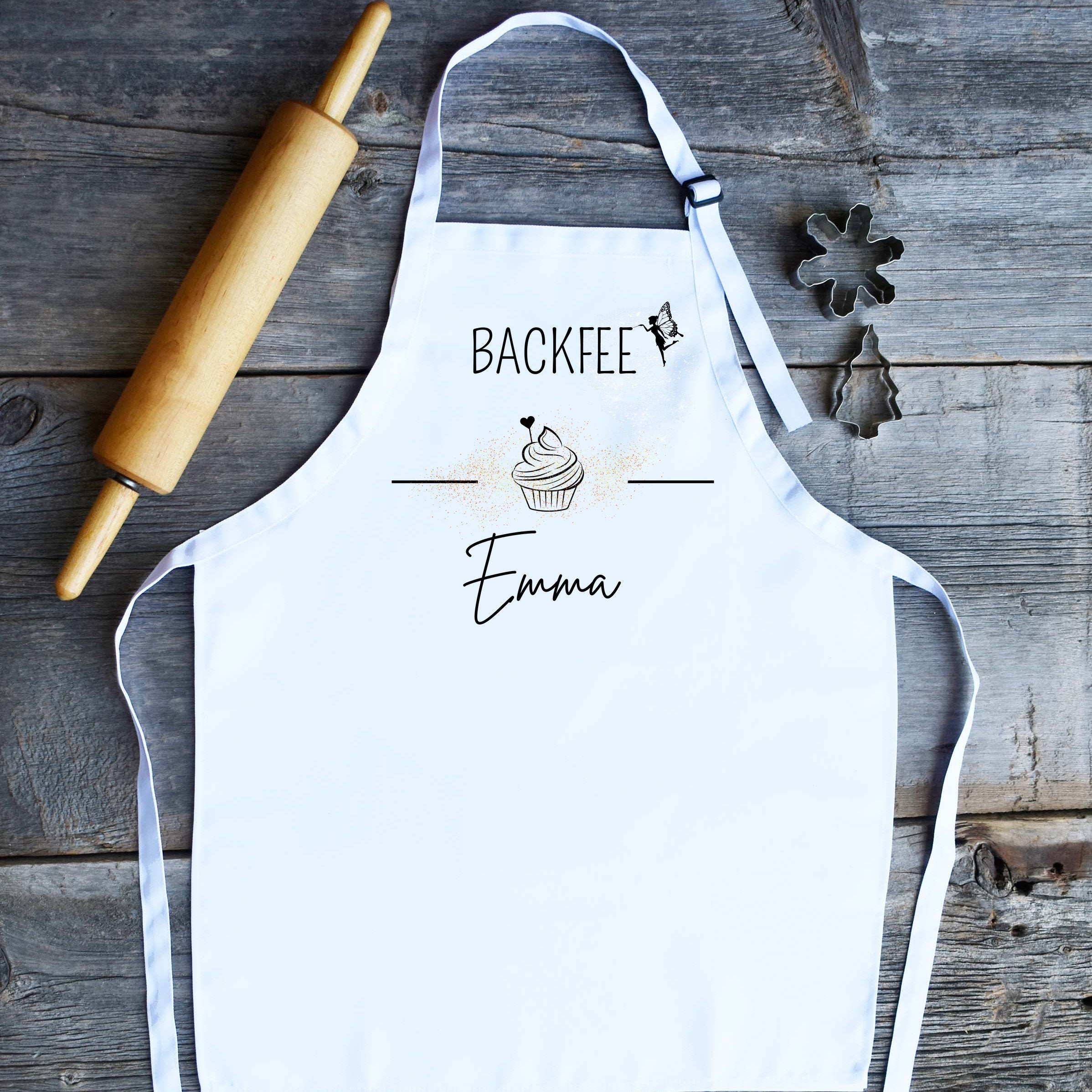 Kochschürze| Backschürze| Schürze| personalisiert mit Namen| Backfee - GlamourDesign