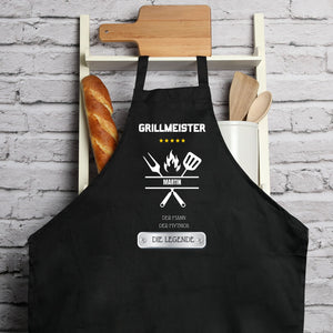 Kochschürze Mann| Grillschürze| Backschürze| Schürze| personalisiert mit Namen| Grillmeister| Legende - GlamourDesign