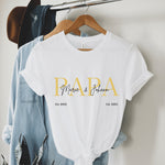 Lade das Bild in den Galerie-Viewer, Papa T-Shirt| personalisiert mit Namen| Geschenk | Vatertag | Geburtstag| Geburt | Dad | Kinder - GlamourDesign
