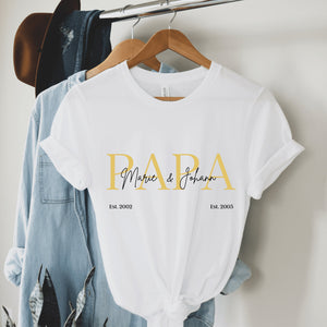 Papa T-Shirt| personalisiert mit Namen| Geschenk | Vatertag | Geburtstag| Geburt | Dad | Kinder - GlamourDesign