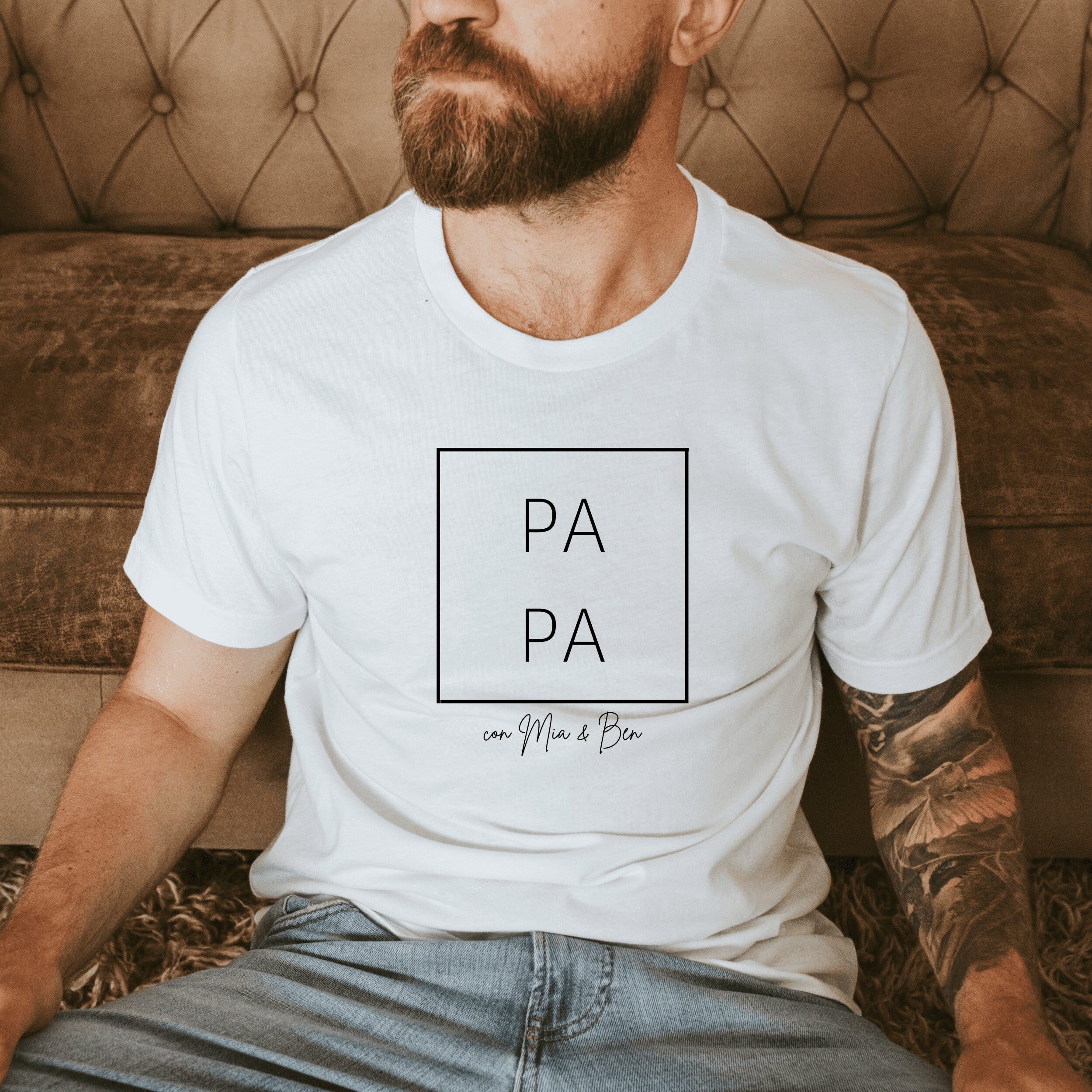 Papa T-Shirt| personalisiert mit Namen| Geschenk| Vatertag| Geburtstag| Geburt| Kinder| grafisch| Set-Möglichkeit - GlamourDesign