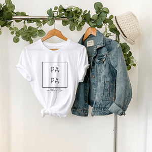 Papa T-Shirt| personalisiert mit Namen| Geschenk| Vatertag| Geburtstag| Geburt| Kinder| grafisch| Set-Möglichkeit - GlamourDesign