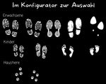 Lade das Bild in den Galerie-Viewer, Fußmatte | personalisierbar mit Familiennamen| Fußabdrücke | Indoor - GlamourDesign
