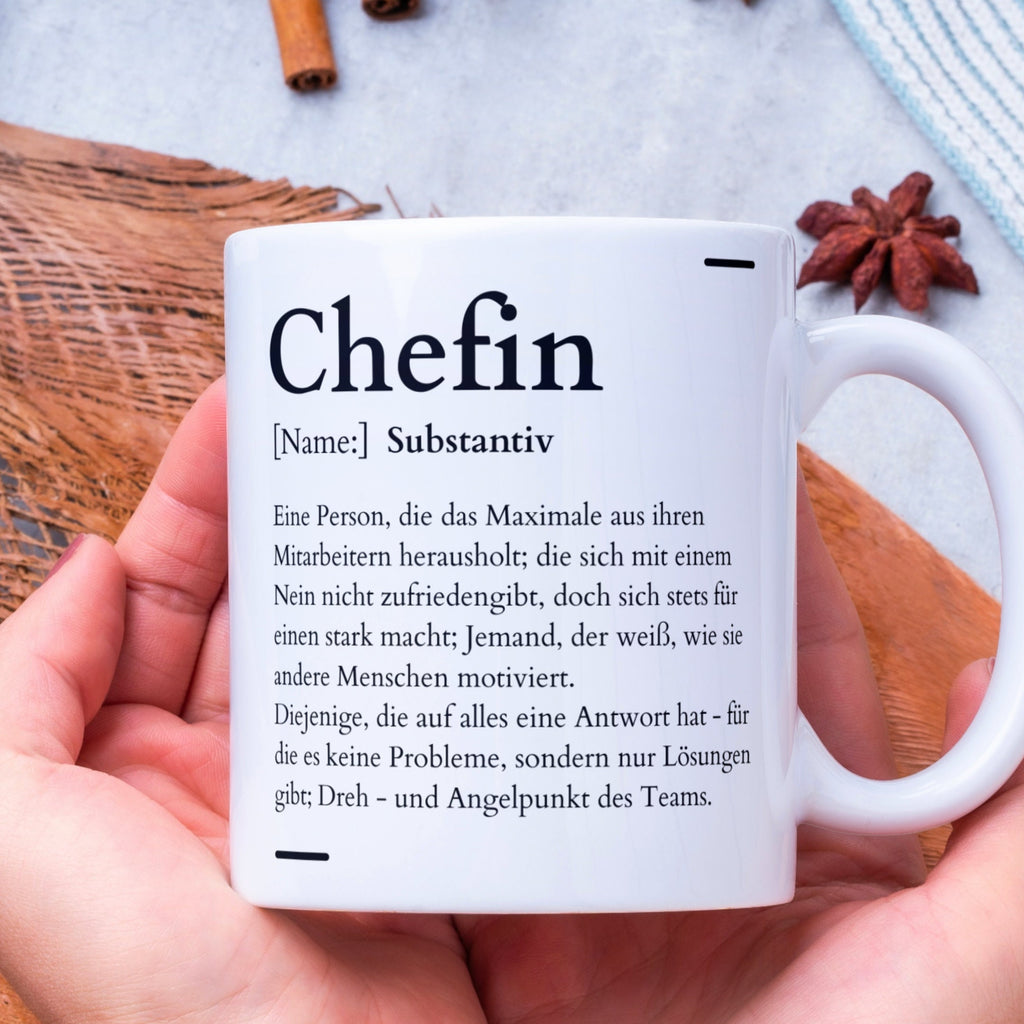Tasse für die Chefin Definition Synonym Geschenk| personalisierbar mit Namen - GlamourDesign