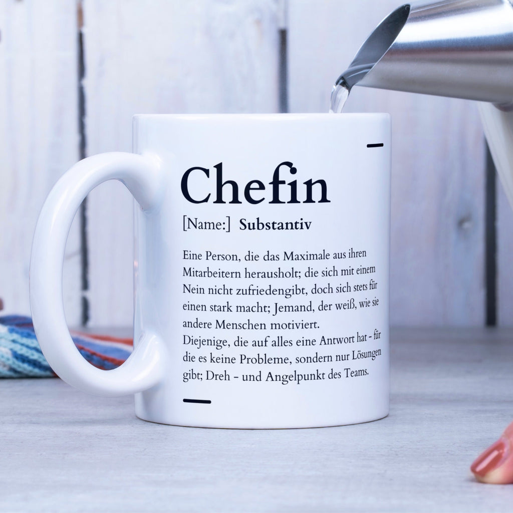 Tasse für die Chefin Definition Synonym Geschenk| personalisierbar mit Namen - GlamourDesign