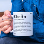 Lade das Bild in den Galerie-Viewer, Tasse für die Chefin Definition Synonym Geschenk| personalisierbar mit Namen
