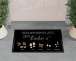 Lade das Bild in den Galerie-Viewer, Fußmatte | Schuhparkplatz| personalisierbar mit Familiennamen &amp; Fußabdrücken | Indoor - GlamourDesign
