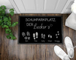 Lade das Bild in den Galerie-Viewer, Fußmatte | Schuhparkplatz| personalisierbar mit Familiennamen &amp; Fußabdrücken | Indoor - GlamourDesign
