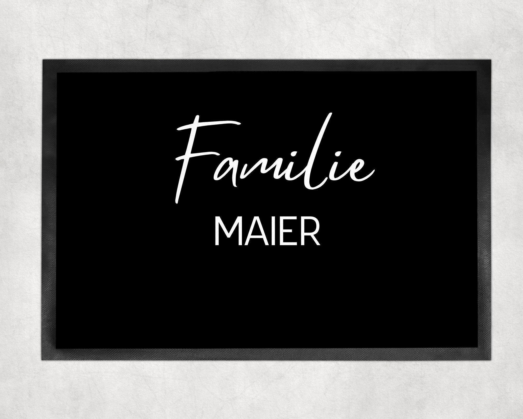 Fußmatte | personalisierbar mit Familiennamen | minimalistisches Design | rutschfest&waschbar | Indoor - GlamourDesign